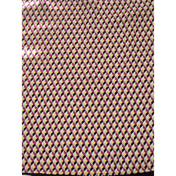 Express Blouse Womens Small Sleeveless Barcelona Cami Geometric Yellow Pink - Picture 2 of 7